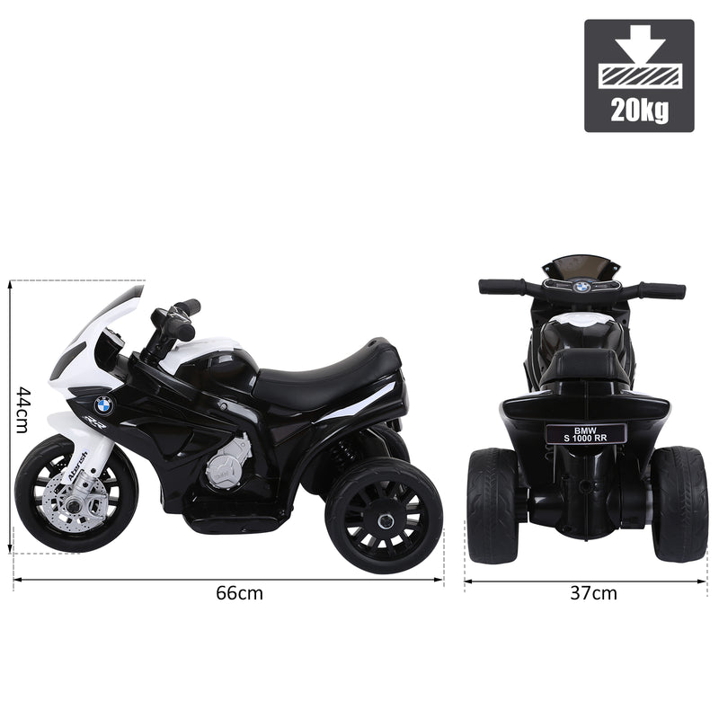 HOMCOM Kids Black Electric Ride on Motorcycle BMW S1000RR with Headlights Music