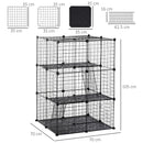 PawHut Pet Playpen Small Animal Cage