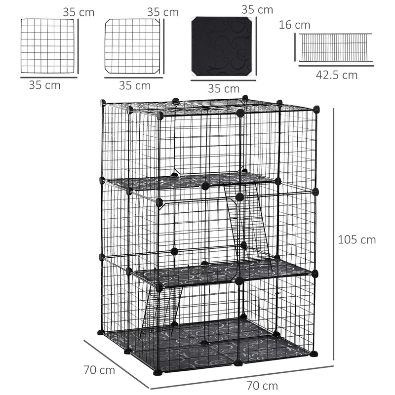 PawHut Pet Playpen Small Animal Cage