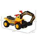 Kids Ride On Excavator - Yellow / Black