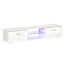 HOMCOM TV Stand High Gloss with LEDs 160cm - White