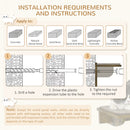 PawHut 8Pcs Wall Mounted Cat Shelves w/ Posts, Perches, Ladder - Brown