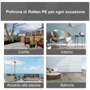 Outsunny Wicker Rattan Egg Chair with 4 Legs Grey