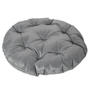 Outsunny 360° Swivel Rattan Papasan Moon Bowl Chair Round Outdoor W/ Padded-Grey