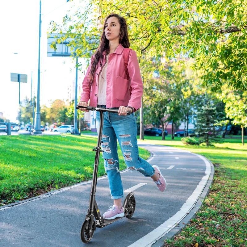 HOMCOM Folding Kick Scooter with Brakes - Black