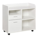 Vinsetto Printer Stand with Open Storage Shelves White