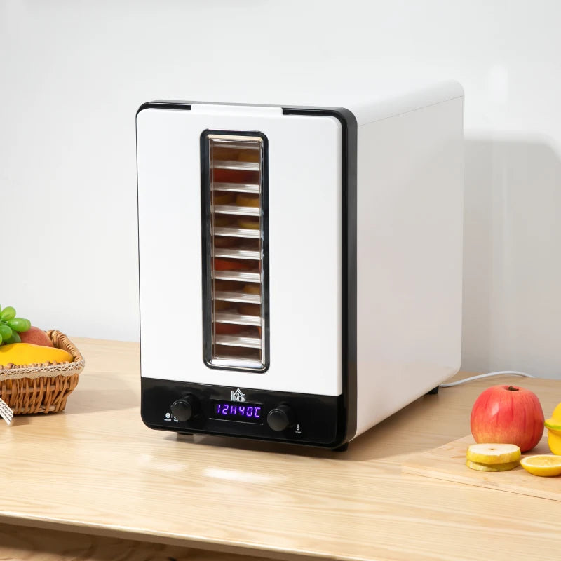 HOMCOM Food Dehydrator 11 Tier 550W - White