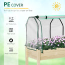 Outsunny Raised Garden Bed Outdoor Elevated Wood Planter