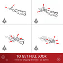 HOMCOM Christmas Tree Snow Flocked Slim 6' with 250 Warm White LED Lights