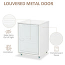 HOMCOM Filing Cabinet with Metal Door 55x38x38cm White