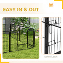 Pawhut Pet Pen Guinea Dog Pig Puppy Playpen Play House Steel Hutch Metel Black