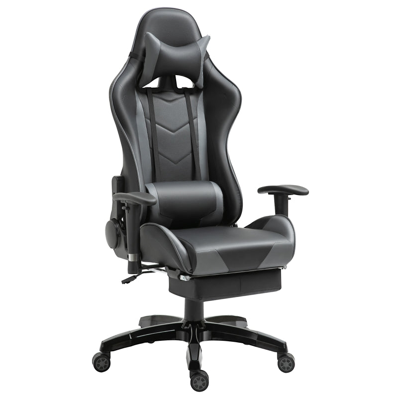 HOMCOM Gaming Chair with Backrest Grey