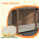 PawHut Dog Crate Furniture with Removable Cushion for XL Dogs - Brown