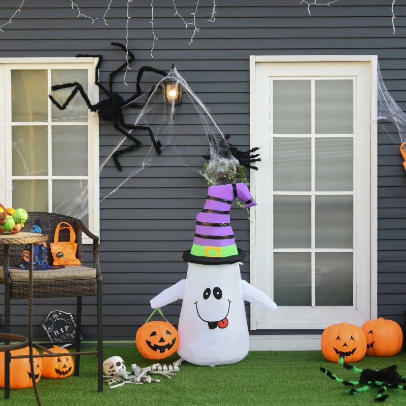 Halloween Inflatable Witch With Pumpkin Lantern 1.2m