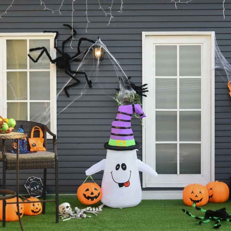 Halloween Inflatable Witch with Pumpkin Lantern 1.2m