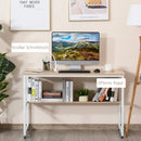 HOMCOM Computer Desk with Shelves - Oak