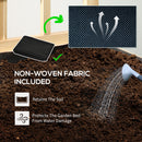 Outsunny Wooden Garden Planters with Trellis for Vine Climbing Plants, Natural