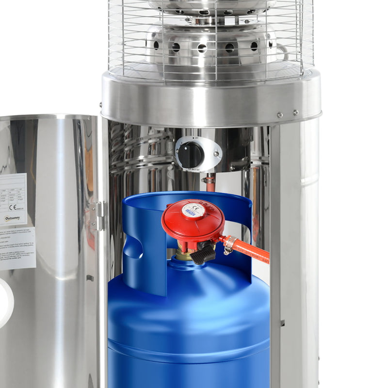 Outsunny 10KW Outdoor Gas Patio Heater Standing Propane Heater