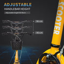 HOMCOM Childrens Scooter with Basket & Brakes - Yellow