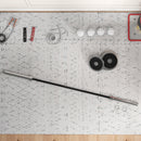 SPORTNOW 5cm Weight Lifting Bar, Barbell Bar with Spring Clips, 210cm, 20kg