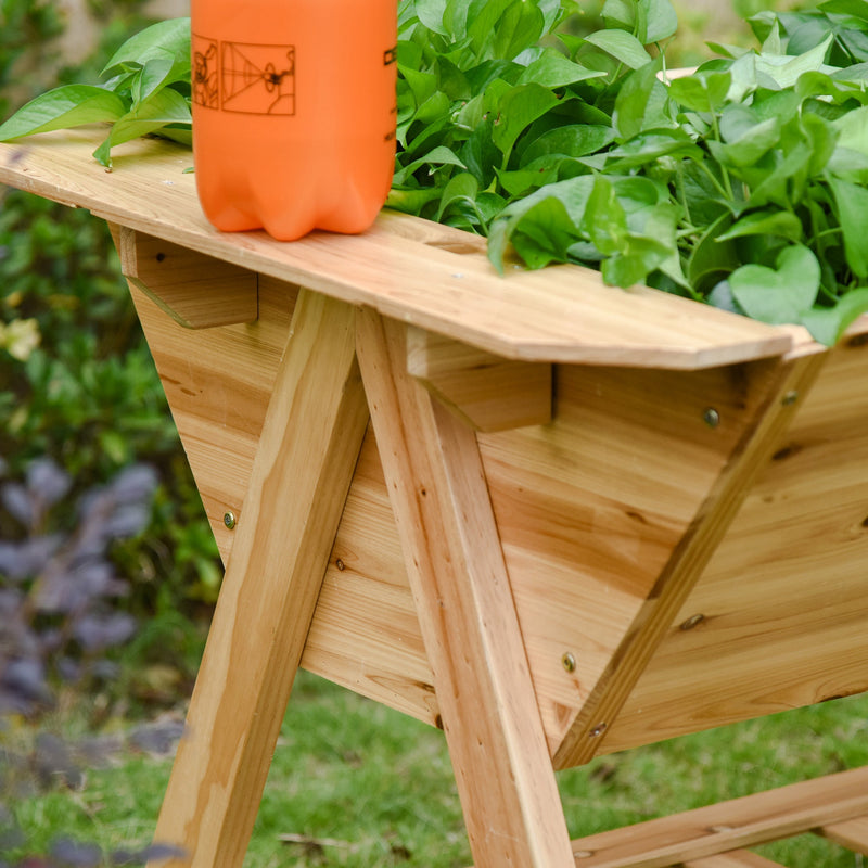 Outsunny Wooden Planter Garden Raised Bed