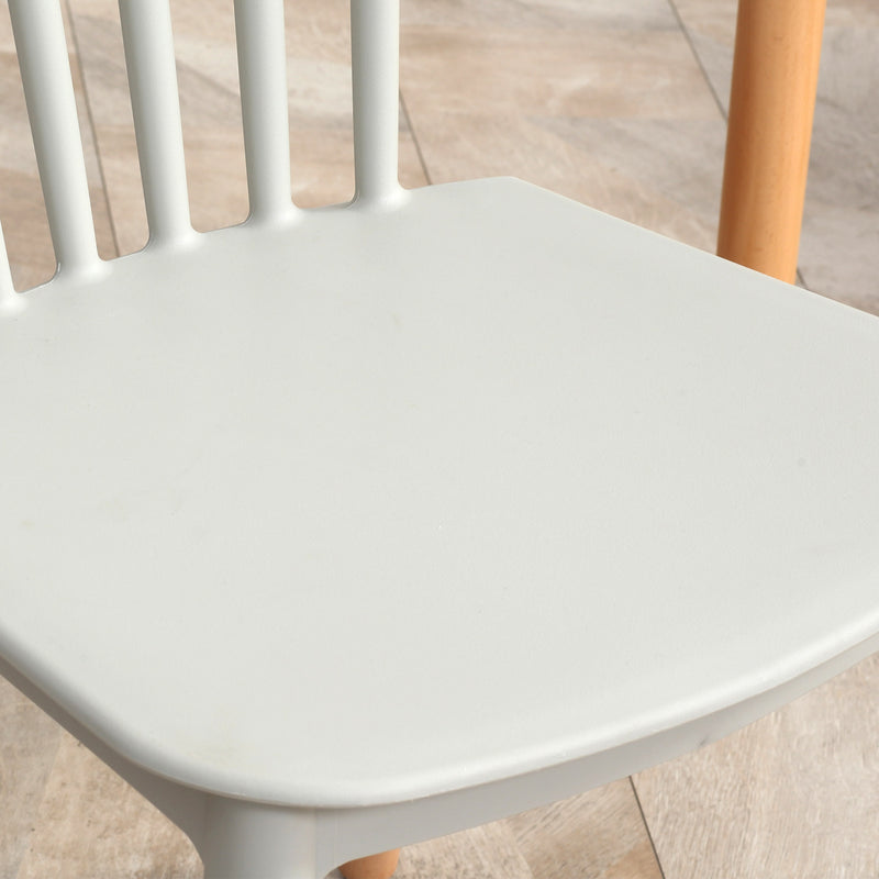 HOMCOM 5 Piece Dining Table and Chairs Set with Wood Legs for Small Spaces
