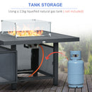 Outsunny 6-Piece Garden Furniture Set with Firepit Table Outdoor Sofa Aluminium