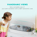 PawHut Turtle Tank for Turtles, Terrapin, Small Reptiles - White
