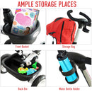 Baby Tricycle Stroller with Handle- Red