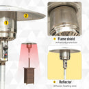 HOMCOM Free Standing Rattan Outdoor Garden Heater Brown 12KW