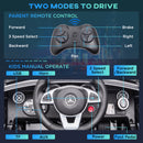 Aiya Play Kids Electric Ride On Car Mercedes Benz SLC 300 12v - Black