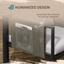 Outsunny 4 Piece Garden Sofa Set w/ Tempered Glass Coffee Table Padded Cushions