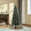 HOMCOM Christmas Tree Slim 6' with Pinecones and Berries