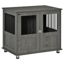PawHut Dog Crate Kennel Cage for Small Medium Dog, Indoor End Table, Grey
