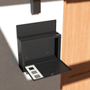 HOMCOM Wall Mounted Letterbox Mailbox with Windows and Keys Easy to Install
