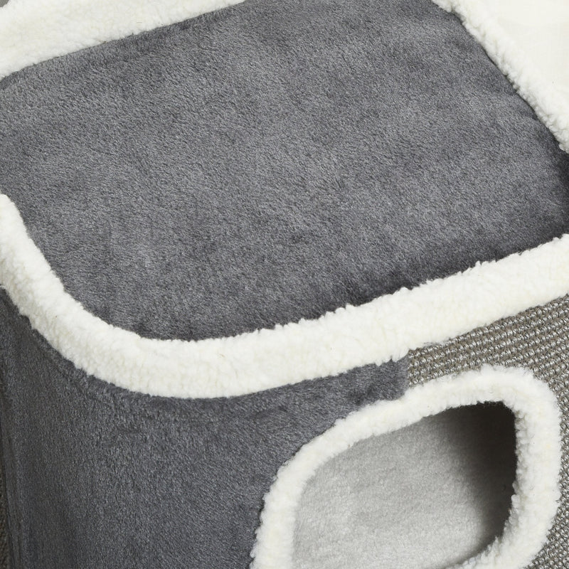 PawHut Cat Barrel Kitten Tree Tower