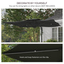 Outsunny 3(m)Garden Parasol Patio Umbrella w/ Hydraulic Mechanism Dual Top Grey