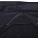 Outsunny Outdoor Pull Along Garden Trolley on Wheels Folding Beach Cart Black