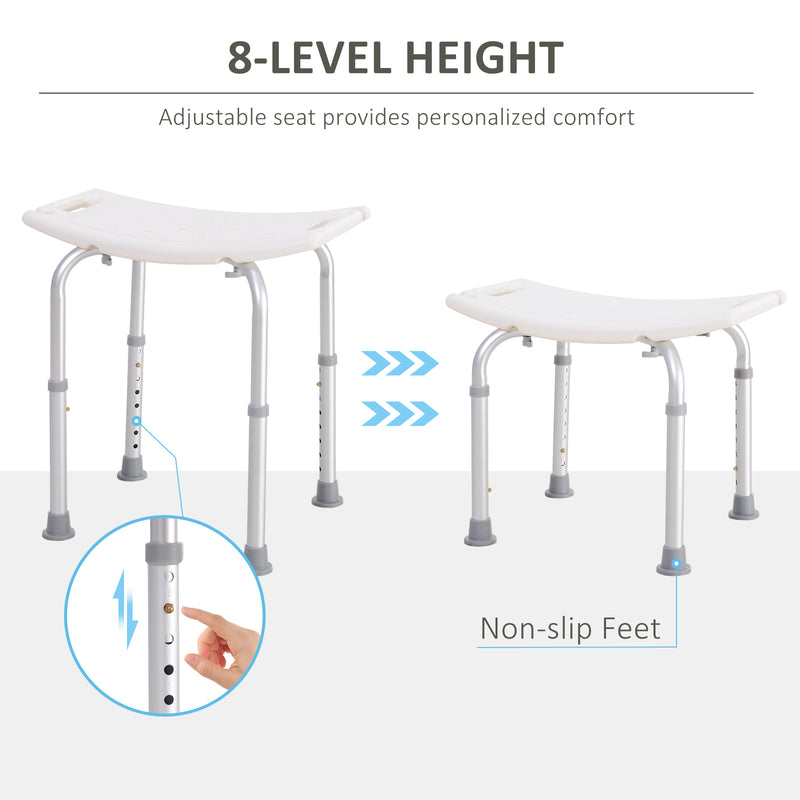 HOMCOM Shower Stool White