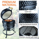 Outsunny Cast Iron Ceramic Charcoal BBQ Oven