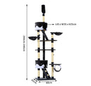 PawHut Height Adjustable Cat Tree