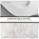 Outsunny 42 x 42cm Replacement Garden Seat Cushion Pad with Ties, Cream