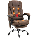 Vinsetto Ergonomic Heated 6 Points Vibration Massage Office Chair Brown