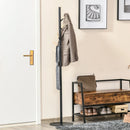HOMCOM Coat Rack with 6 Hooks 174cm - Black