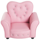 Heart Shaped Kids Sofa Chair - Pink