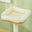 PawHut 114cm Cat Tree for Indoor Cats with Scratching Posts, Cat House, Cat Bed