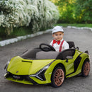 HOMCOM Kids Electric Ride On Car Lamborghini Sian - Green