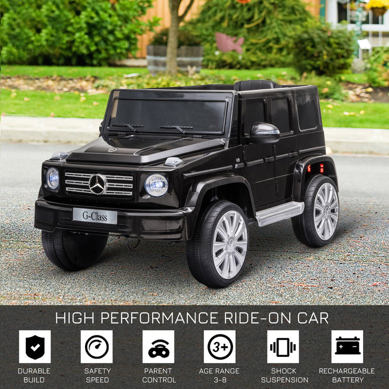 HOMCOM Kids Electric Ride on Mercedes Benz G500 12v - Black