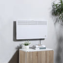 HOMCOM Convector Radiator Heater Freestanding Or Wall-mounted W/ Adjustable Thermostat