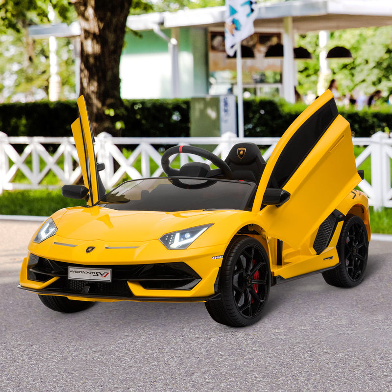 HOMCOM Kids Electric Ride on Lamborghini Aventador 12v - Yellow